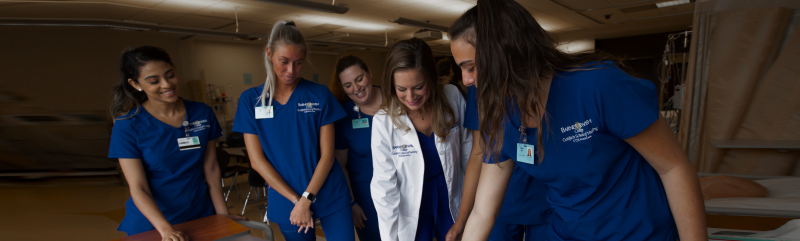 Dr. Clark with nursing students